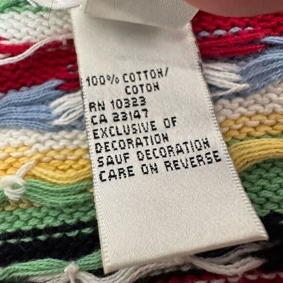 Talbots Women’s Button Up Colorful Sweater Size XL 100% Cotton - Picture 10 of 13